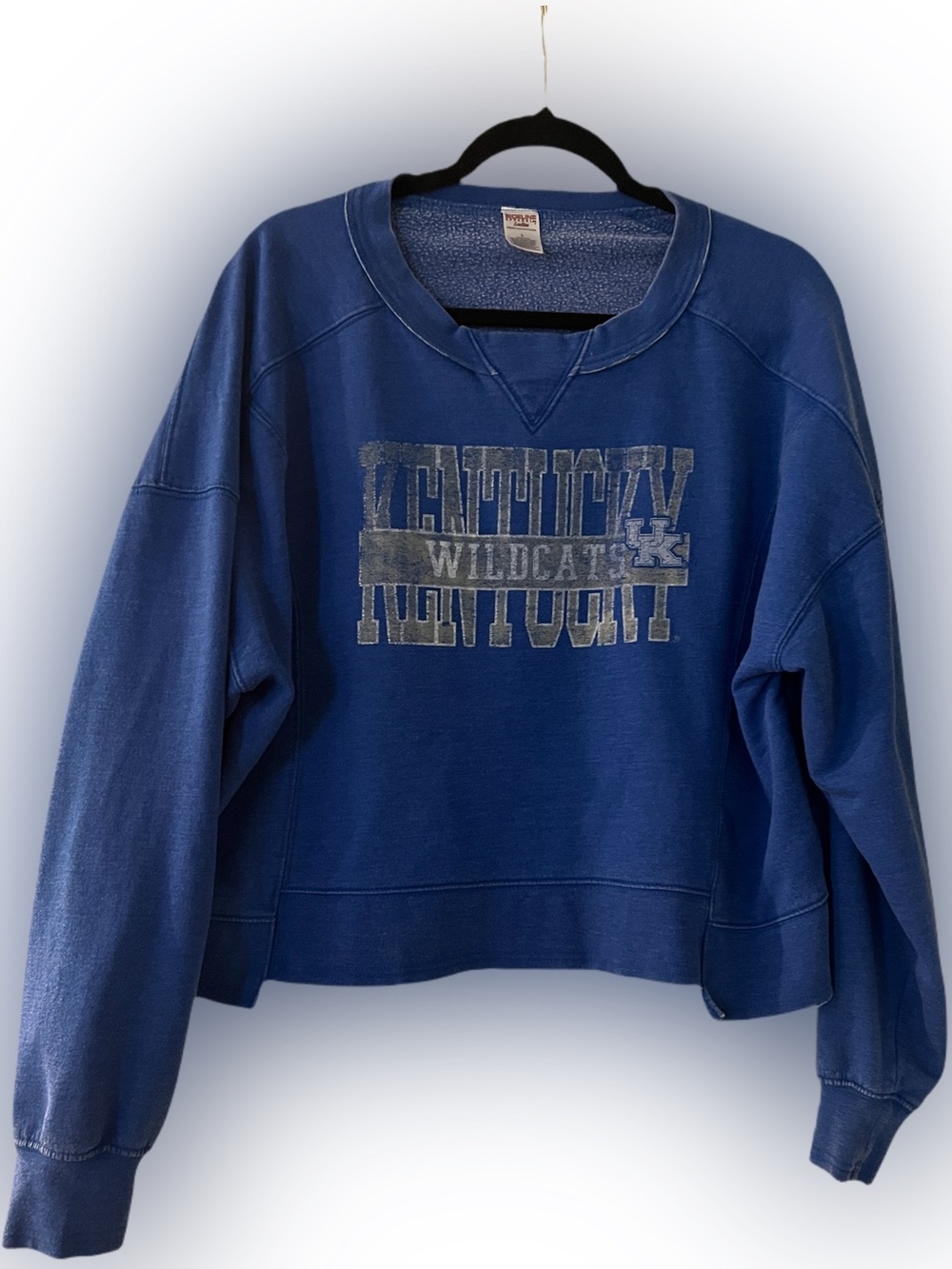 Sideline Apparel Womens University Kentucky UK Wildcats Cropped Sweatshirt Large